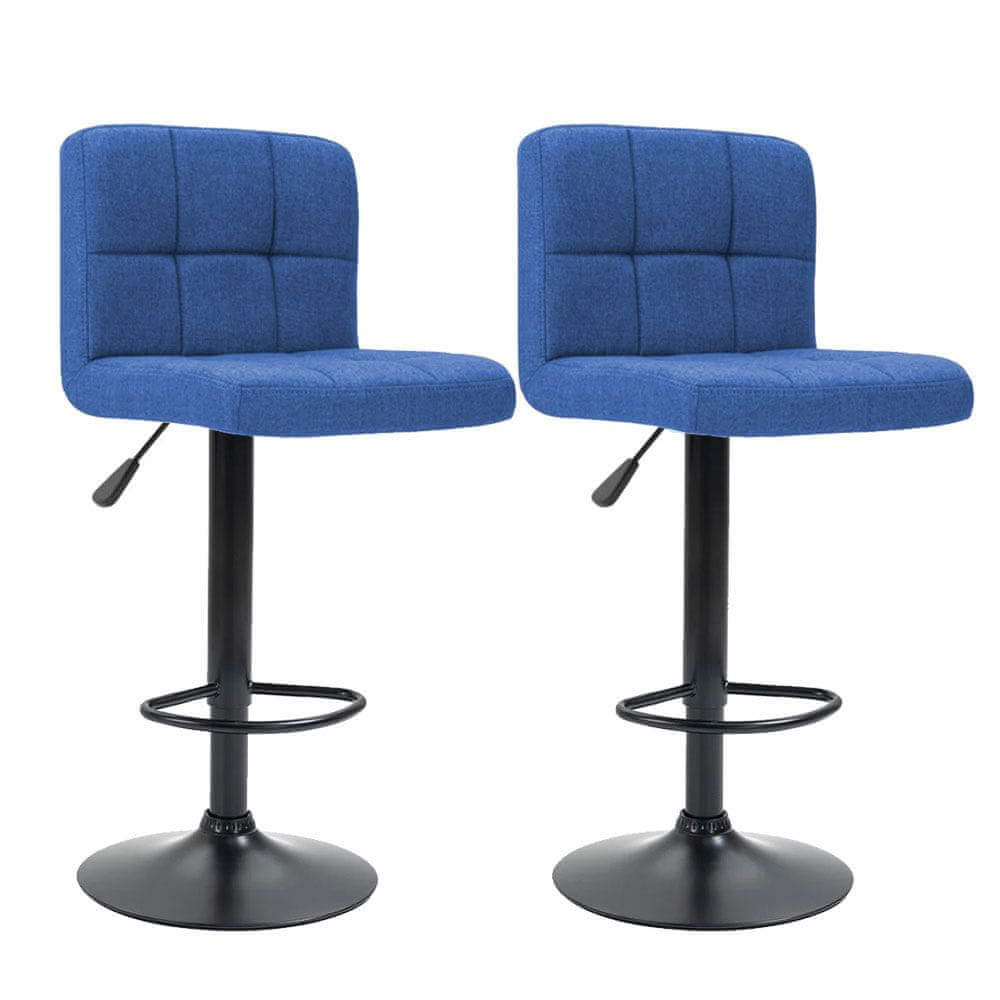 Timeless Tools Barové stoličky s látkovým poťahom, 2 ks, rôzne farby- modré